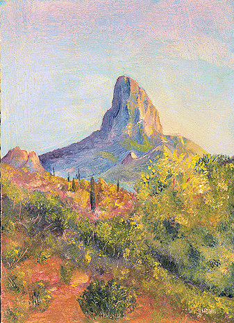 A. Truman Helm's painting of Weaver's Needle